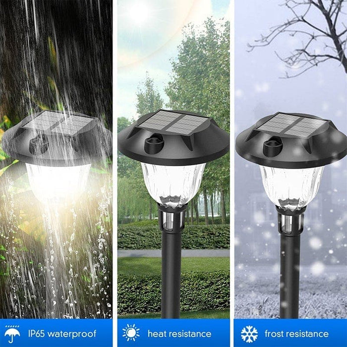 Elegant Modern Solar Pathway Lights: Waterproof Outdoor Lawn Lamps for Garden, Porch, Terrace, and Backyard with Unique Shadow Effects-ErisView-10