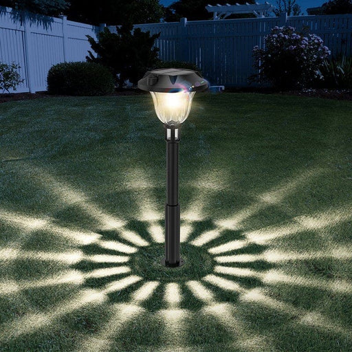 Elegant Modern Solar Pathway Lights: Waterproof Outdoor Lawn Lamps for Garden, Porch, Terrace, and Backyard with Unique Shadow Effects-ErisView-1