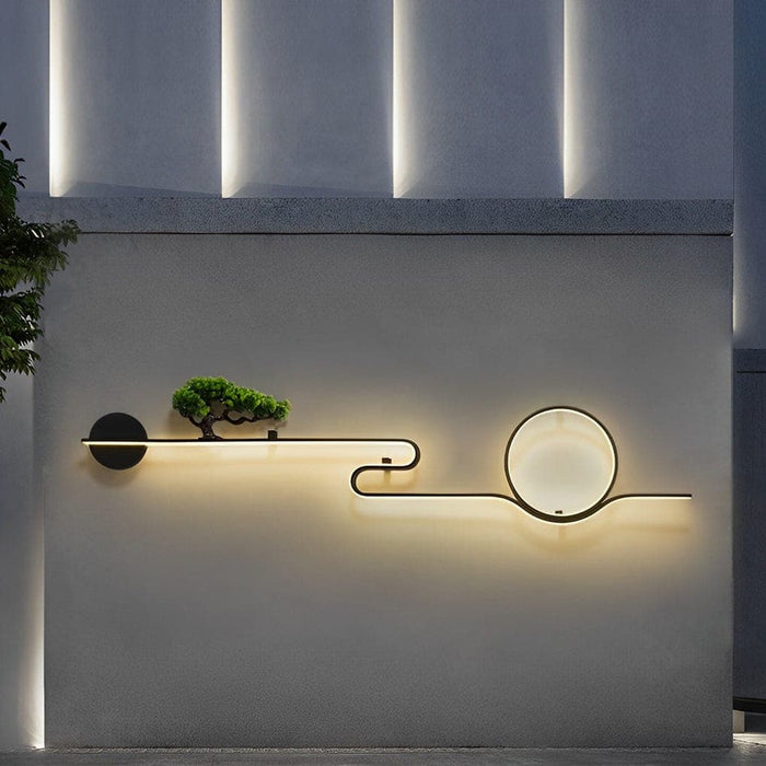 Elegant Outdoor Porch Light with Resin Tree and Moon Design, Weatherproof Wall Sconce for Villa, Garden, and Landscape Decor-ErisView-6