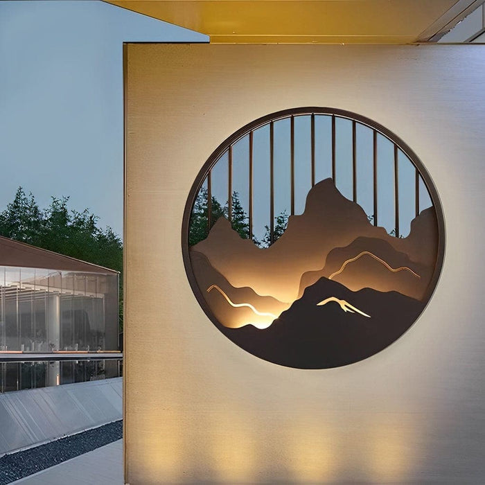 Elegant Outdoor Wall Light with Mountain Silhouette Design, LED Brightness, and Energy Efficiency, Perfect for Traditional and Modern Home Decor-ErisView-12