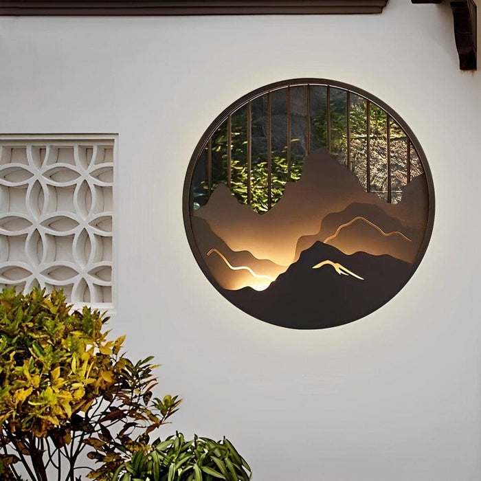 Elegant Outdoor Wall Light with Mountain Silhouette Design, LED Brightness, and Energy Efficiency, Perfect for Traditional and Modern Home Decor-ErisView-13