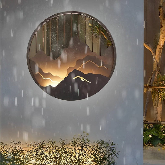 Elegant Outdoor Wall Light with Mountain Silhouette Design, LED Brightness, and Energy Efficiency, Perfect for Traditional and Modern Home Decor-ErisView-7