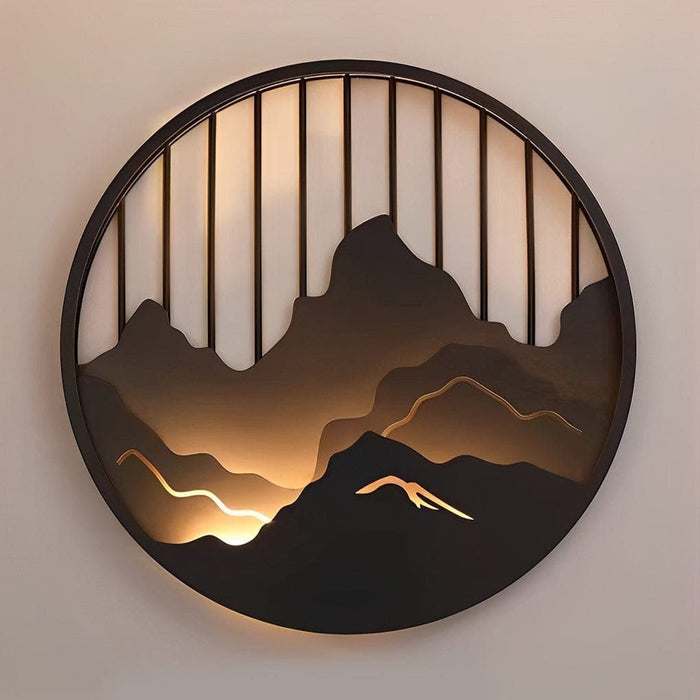 Elegant Outdoor Wall Light with Mountain Silhouette Design, LED Brightness, and Energy Efficiency, Perfect for Traditional and Modern Home Decor-ErisView-8