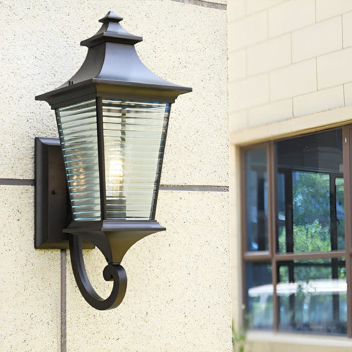 Elegant Rustproof Outdoor Wall Light, Die-Cast Aluminum & Glass, Waterproof, Ideal for Walls, Porches, Patios, Stylish Exterior Sconce-ErisView-11