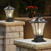 Elegant Waterproof Outdoor Lamp with Glass and Metal Design, Available in Wired and Solar Options, Auto-Charging Solar Lights for Night Use-ErisView-12