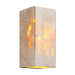 Elegant Yellow Travertine Stone Wall Sconce with LED Warm White Light, Waterproof Design for Indoor and Outdoor Use, Japanese Wabi-Sabi Style-ErisView-8