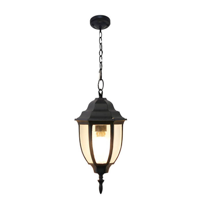 Elegant and Durable Outdoor Chandelier, Die-Cast Aluminum and Glass, Rustproof, Waterproof, Ideal for All Weather Conditions, No Light Source Included-ErisView-6