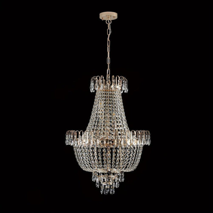 Empire Crystal Chandelier Ceiling Light Fixture, Gold Luxury Chandelier for Living Room Foyer Dining Room Staircase Bedroom-ErisView