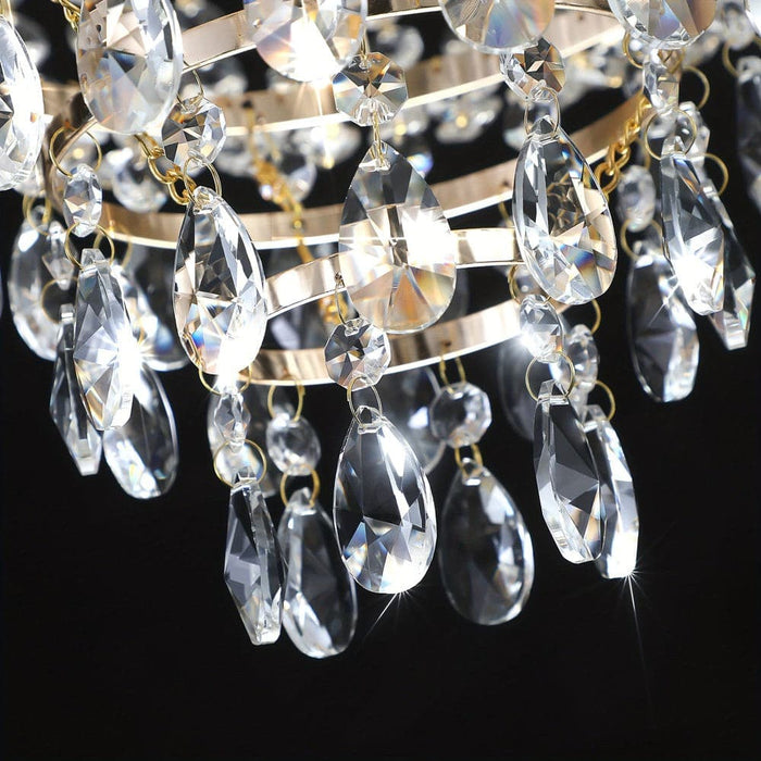 Empire Crystal Chandelier Ceiling Light Fixture, Gold Luxury Chandelier for Living Room Foyer Dining Room Staircase Bedroom-ErisView