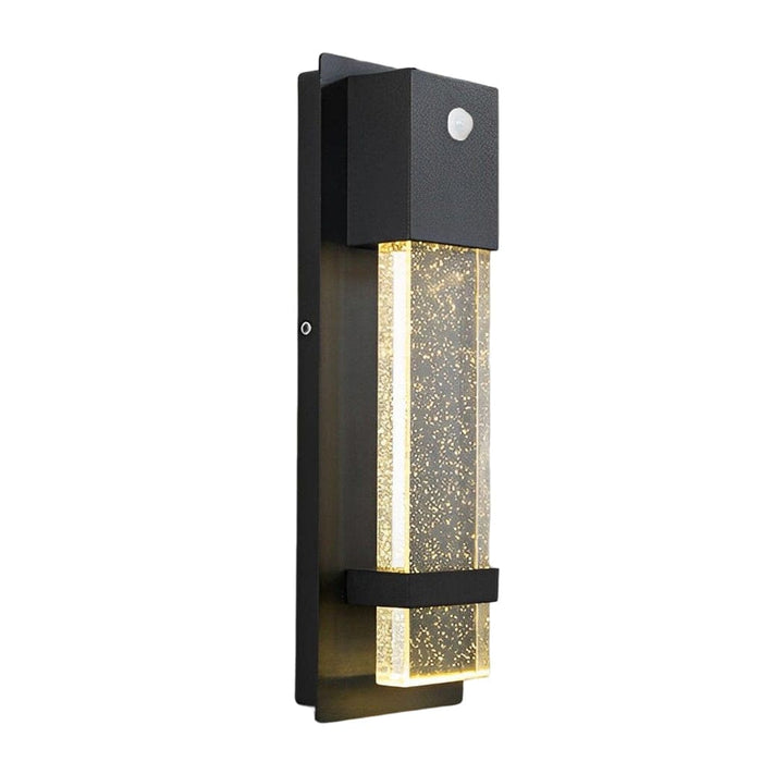 Energy-Efficient Aluminum Outdoor Wall Light with Motion Sensor and Crystal Bubble Glass Lampshade, Waterproof and Rust-Resistant Porch Light-ErisView-13