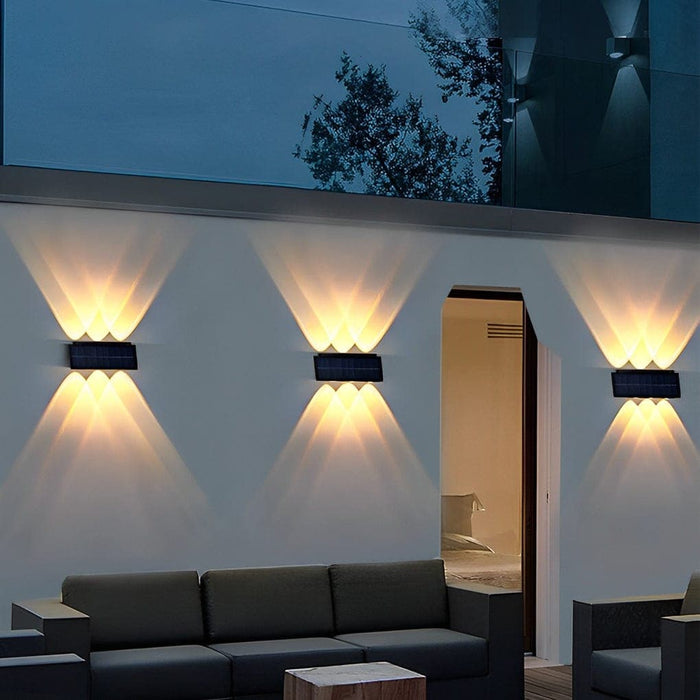 Energy-Efficient LED Wall Washer Light with Solar-Powered Automatic On/Off, High Brightness, and Unique Decorative Design for Outdoor Use-ErisView-1