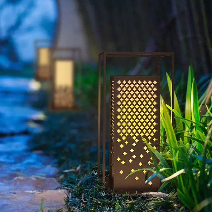 Exquisite Stainless Steel Outdoor Pathway Light with Unique Begonia Pattern, Waterproof and Rustproof, Creates Warm and Elegant Courtyard Atmosphere-ErisView-12