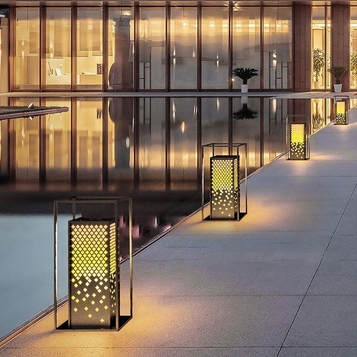 Exquisite Stainless Steel Outdoor Pathway Light with Unique Begonia Pattern, Waterproof and Rustproof, Creates Warm and Elegant Courtyard Atmosphere-ErisView-11