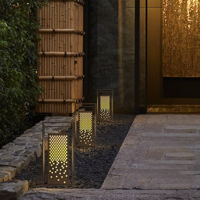 Exquisite Stainless Steel Outdoor Pathway Light with Unique Begonia Pattern, Waterproof and Rustproof, Creates Warm and Elegant Courtyard Atmosphere-ErisView-4