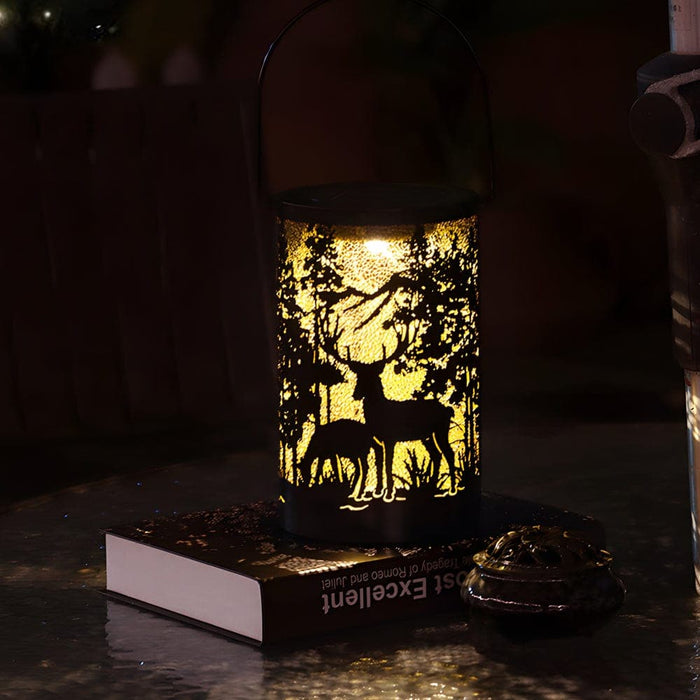 Exquisitely Carved Solar Lantern with Dual Engraved Pictures, Fast Charging, Long Battery Life, and Handle for Easy Hanging or Table Placement-ErisView-3