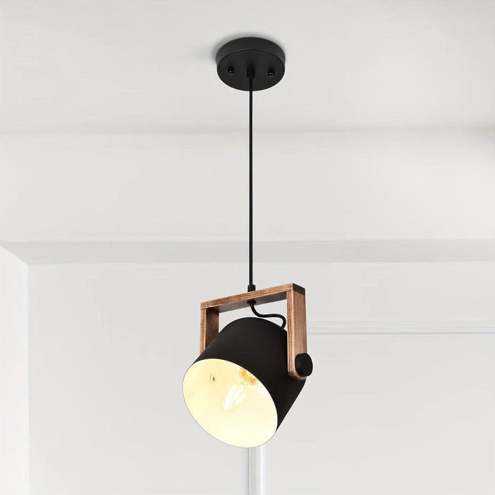 Famhouse Modern Black Pendant Light, Hanging Ceiling Light for Kitchen Dining Room Hallway Entryway-ErisView