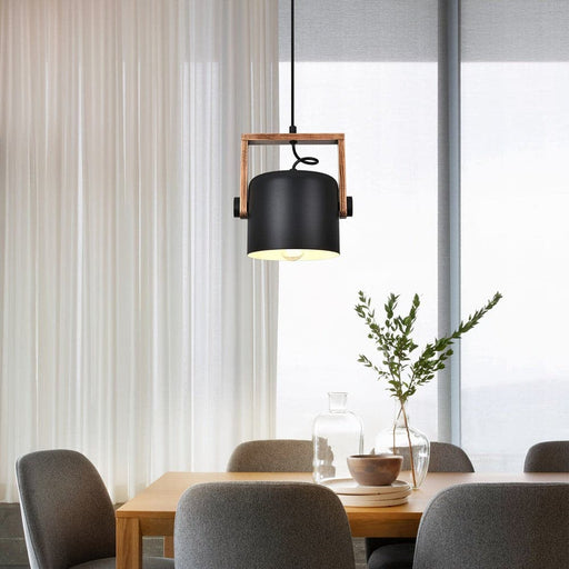 Famhouse Modern Black Pendant Light, Hanging Ceiling Light for Kitchen Dining Room Hallway Entryway-ErisView