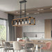 Farmhouse Pendant Fixture for Dining Room, 5-Light Kitchen Island Pendant Light, Retro Pendant Light Fixture for Living Room Dining Room-ErisView