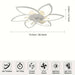 Flower-Shaped LED Ceiling Fan with Remote Control, Modern Flush Mount Dimmable Ceiling Light for Bedroom Living Room Kitchen-ErisView