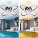 Flush Mount Bladeless Ceiling Fan with LED Light, Modern Low Profile Ceiling Fan Light Fixture with Remote, Ceiling Fan for Bedroom Living Room Patio-6-ErisView