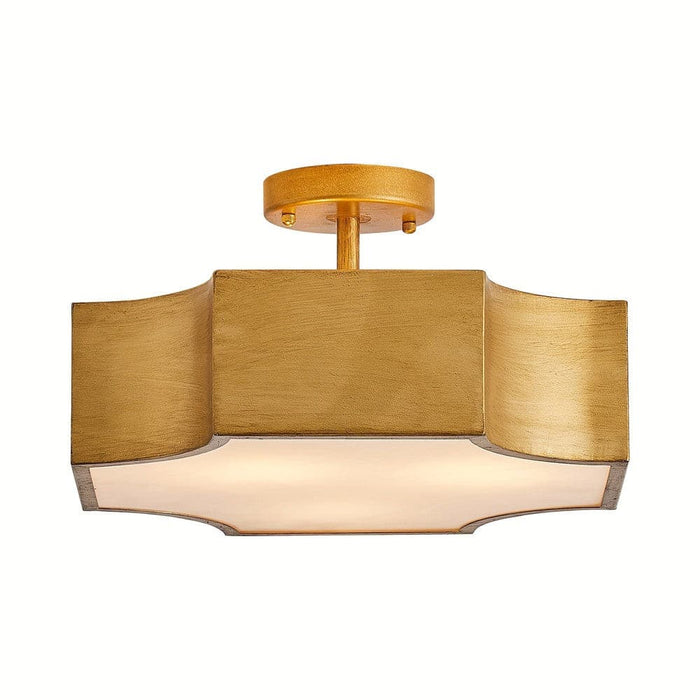 Gold LED Flush Mount Ceiling Light, Semi Flush Mount Ceiling Light Chandelier for Bedrooms Kitchen Living Room-ErisView