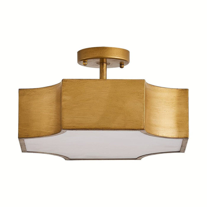 Gold LED Flush Mount Ceiling Light, Semi Flush Mount Ceiling Light Chandelier for Bedrooms Kitchen Living Room-ErisView