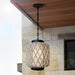 Hand-Woven Iron and Rattan Outdoor Chandelier with Waterproof Design for Garden, Patio, and Balcony, Stylish and Elegant Year-Round Lighting-ErisView-8