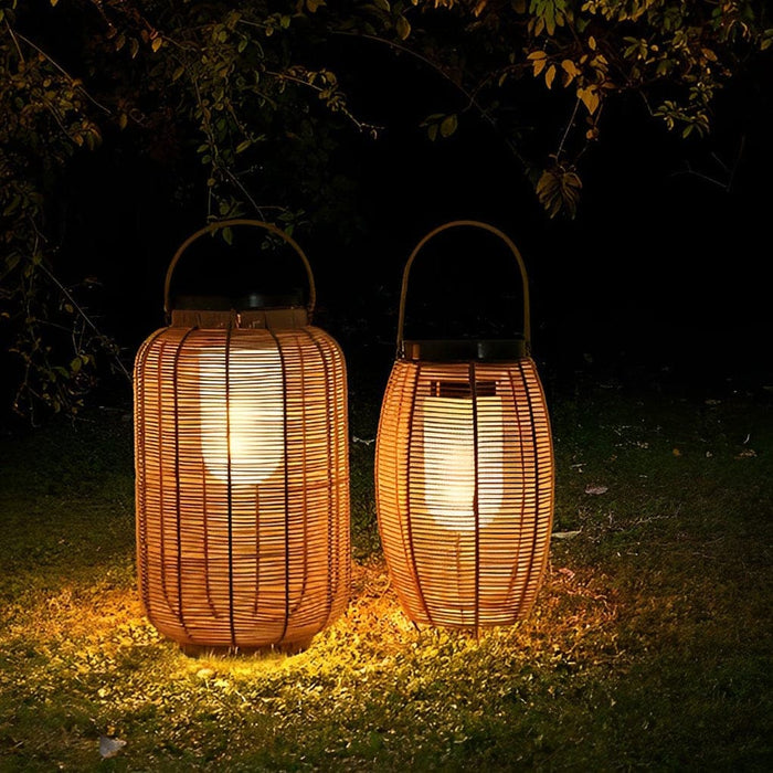 Hand Woven Rattan Solar Outdoor Lantern with High Transmittance Acrylic Lampshade, Energy Efficient LED Light, and Durable Weather-Resistant Design-ErisView-16