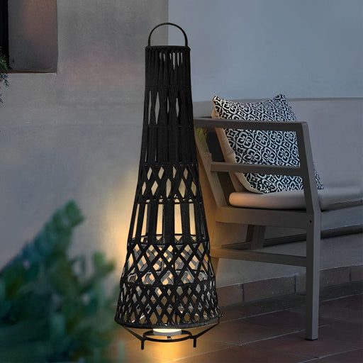 Handwoven Rattan Solar Floor Lamp, Eco-Friendly, Waterproof, and Durable Outdoor Lighting in Three Sizes and Power Options-ErisView-1