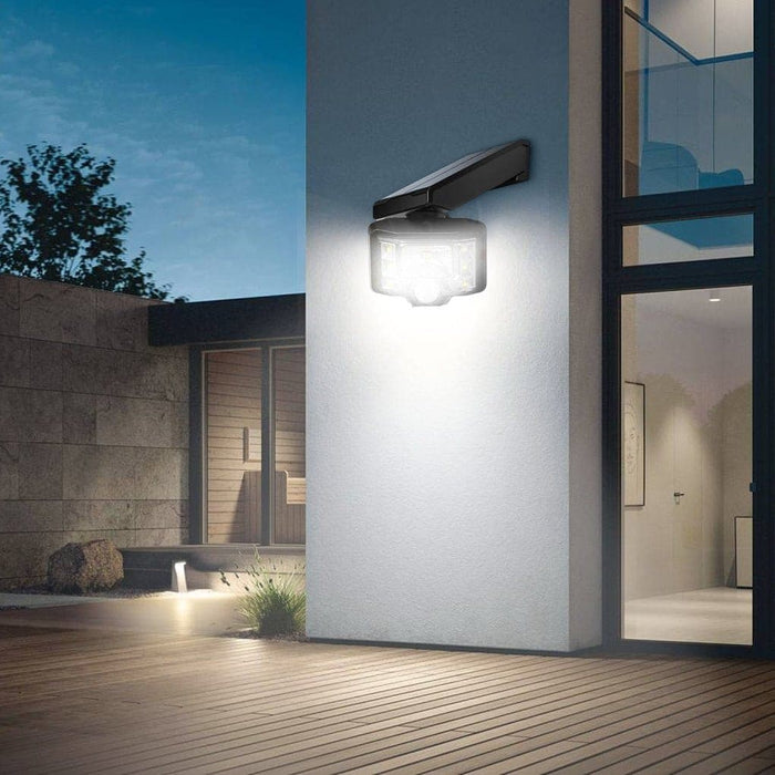 High Brightness Solar Outdoor Wall Light with Adjustable 230° Wide Angle, 247LM, Light Control & Body Induction for Enhanced Home Security-ErisView-4