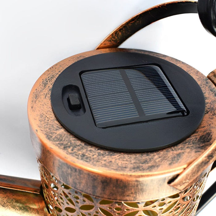 High-Efficiency Solar Garden Light with Unique Iron Kettle Design, Fast Charging, Long Battery Life, and Realistic Water Flow LED Strips-ErisView-6