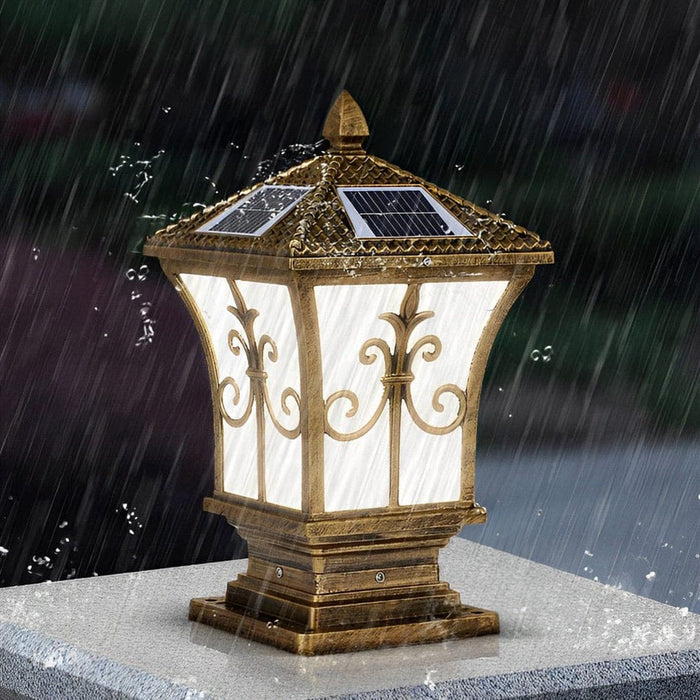 High Efficiency Solar Garden Lights with Frosted Acrylic Lampshade, Rustproof Aluminum Body, and Waterproof Design for Yard, Park, and Fence Lighting-ErisView-5