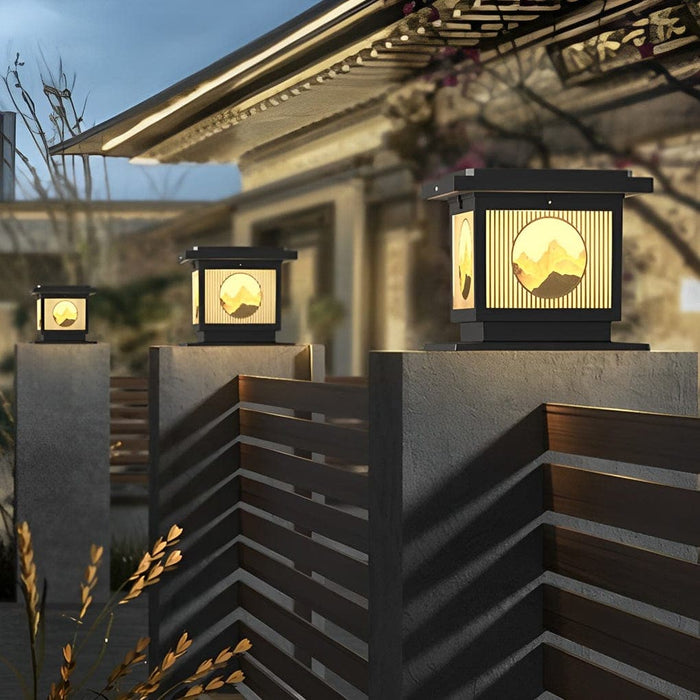 High-Efficiency Solar Outdoor Lights with 360° Charging, Durable Aluminum and Glass Design, Ideal for Fence Posts and Nighttime Ambiance-ErisView-3