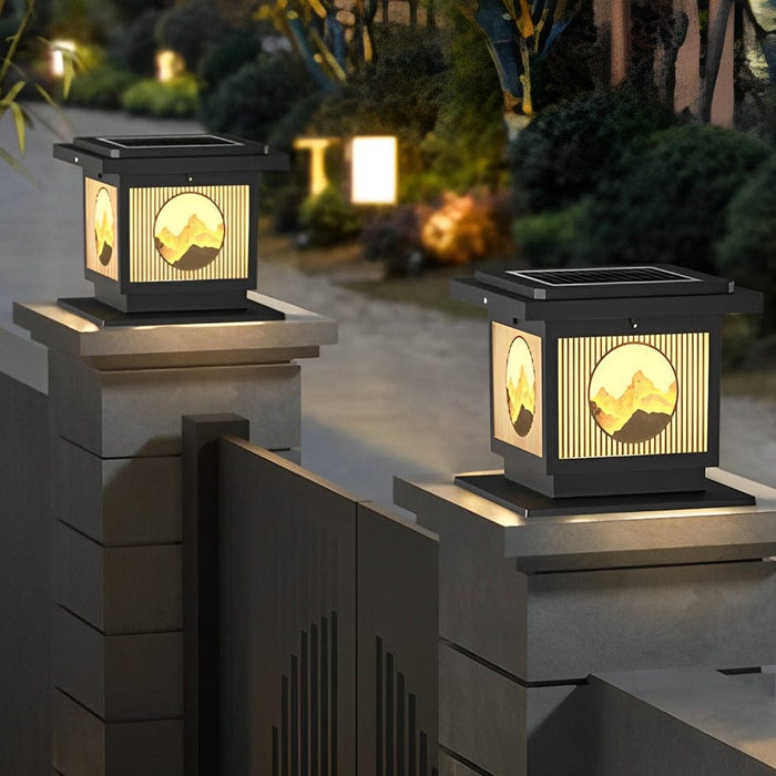 High-Efficiency Solar Outdoor Lights with 360° Charging, Durable Aluminum and Glass Design, Ideal for Fence Posts and Nighttime Ambiance-ErisView-1