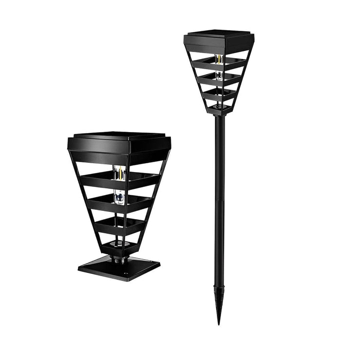 High-Efficiency Solar Pathway Lights with 26.8% Conversion Rate, Dual Installation Options for Lawn or Fence, Durable and Weather-Resistant-ErisView-6