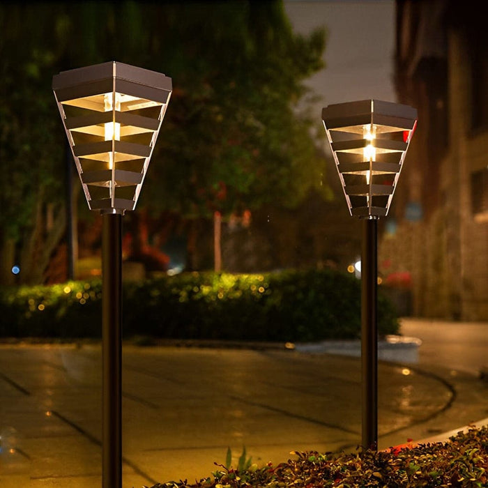 High-Efficiency Solar Pathway Lights with 26.8% Conversion Rate, Dual Installation Options for Lawn or Fence, Durable and Weather-Resistant-ErisView-1