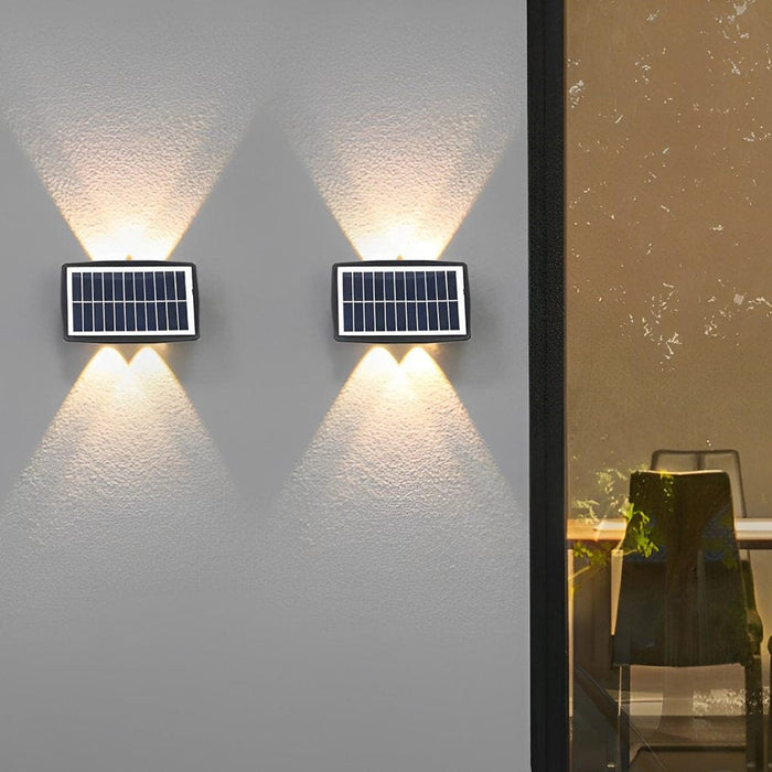 High-Efficiency Solar-Powered Rectangular Outdoor Wall Washer Light, Durable ABS Material, Fast Charging, Unique Up and Down Lighting Effect-ErisView-10