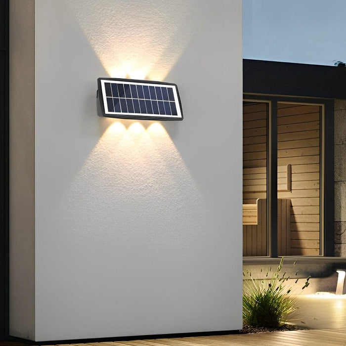 High-Efficiency Solar-Powered Rectangular Outdoor Wall Washer Light, Durable ABS Material, Fast Charging, Unique Up and Down Lighting Effect-ErisView-2