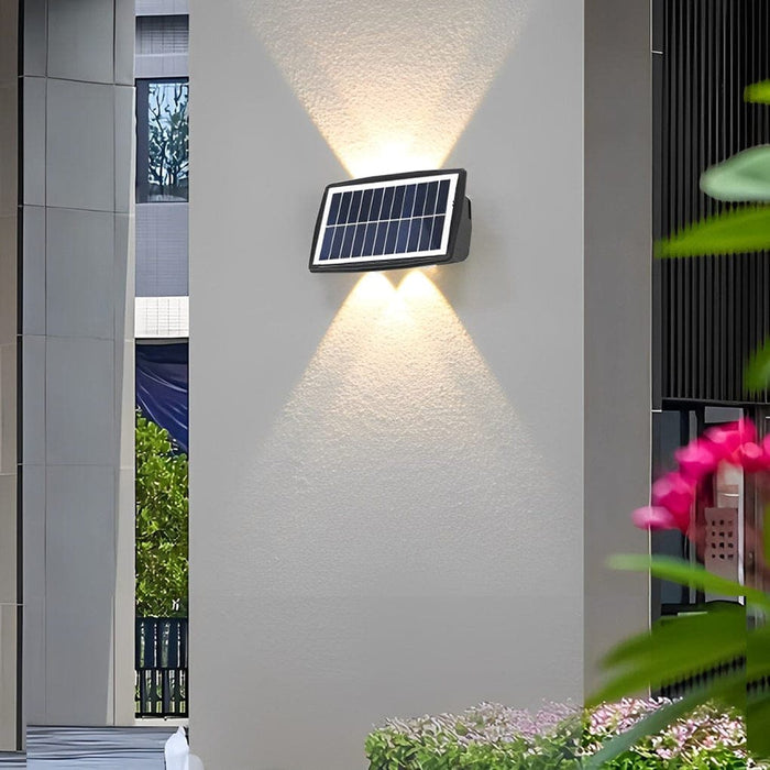 High-Efficiency Solar-Powered Rectangular Outdoor Wall Washer Light, Durable ABS Material, Fast Charging, Unique Up and Down Lighting Effect-ErisView-3