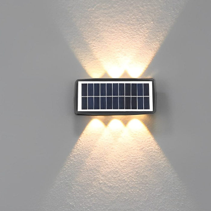 High-Efficiency Solar-Powered Rectangular Outdoor Wall Washer Light, Durable ABS Material, Fast Charging, Unique Up and Down Lighting Effect-ErisView-7