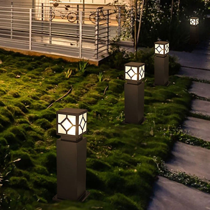 High Transparency Frosted Glass Square Outdoor Light, Elegant Lawn Lamp for Garden, Patio, Walkway, Driveway, Warm and Comfortable Atmosphere-ErisView-22