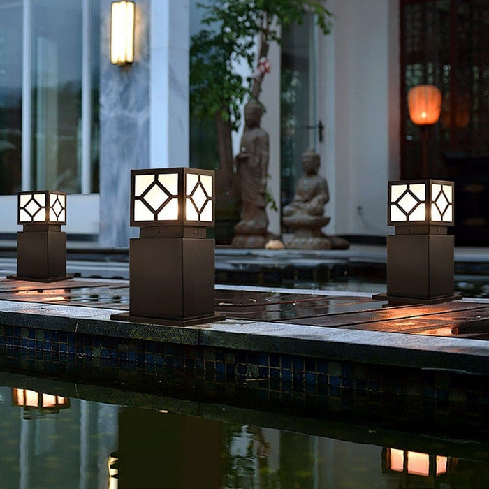 High Transparency Frosted Glass Square Outdoor Light, Elegant Lawn Lamp for Garden, Patio, Walkway, Driveway, Warm and Comfortable Atmosphere-ErisView-18