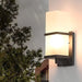 IP65 Waterproof Outdoor Wall Light with Frosted Glass Lampshade, E27 Mounting Screw Port, Black Aluminum Alloy Shell for Garden, Garage, Balcony-ErisView-3