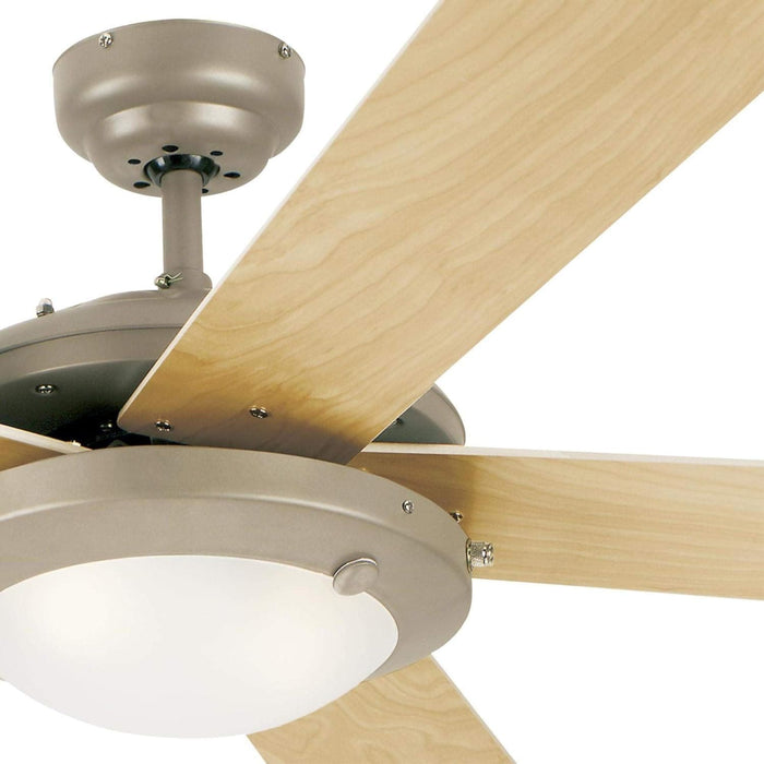 Indoor Brushed Ceiling Fan with Light, Mid Century Modern Ceiling Fan-2-ErisView