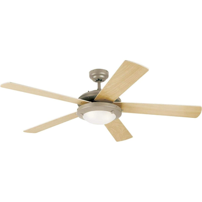 Indoor Brushed Ceiling Fan with Light, Mid Century Modern Ceiling Fan-1-ErisView