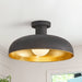 Industrial Black Flush Mount Light, Globe Semi Flush Mount Light Ceiling Light for Entryway Hallway Foyer ErisView