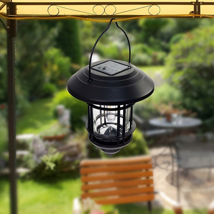 Industrial Style Solar Powered Outdoor Wall Light, Waterproof, Rust Proof, Automatic On/Off, Perfect for Porch, Patio, Garage, Balcony, Garden-ErisView-3