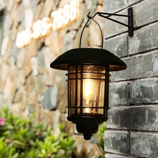 Industrial Style Solar Powered Outdoor Wall Light, Waterproof, Rust Proof, Automatic On/Off, Perfect for Porch, Patio, Garage, Balcony, Garden-ErisView-1