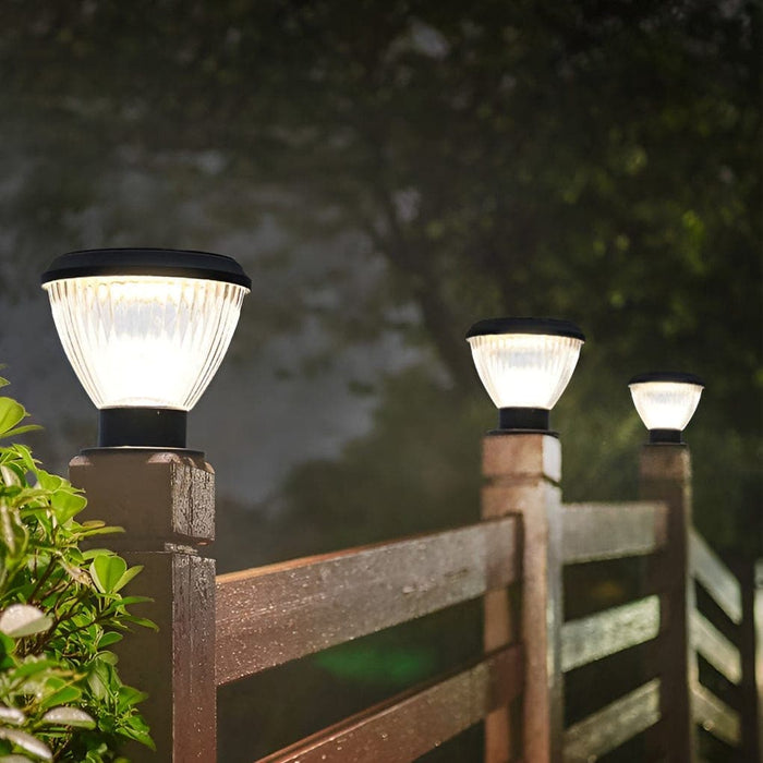 Intelligent Solar Deck Post Light with Unique Lampshade Design, High Light Transmittance, Fast Charging, and Automatic Night Lighting for Outdoor Use-ErisView-13