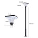 Intelligent Solar Garden Lamp Post with Photosensitive Chip, Remote Control, and Dual Light Colors, Cold White & Warm White Options Available-ErisView-6